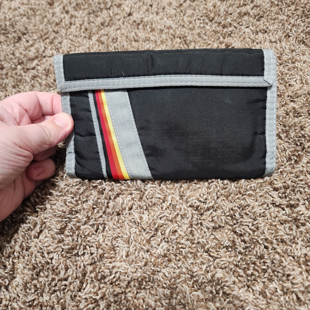 Nylon Wallet Rainbow Vintage 1980s Rare Star Black Hook And Loop